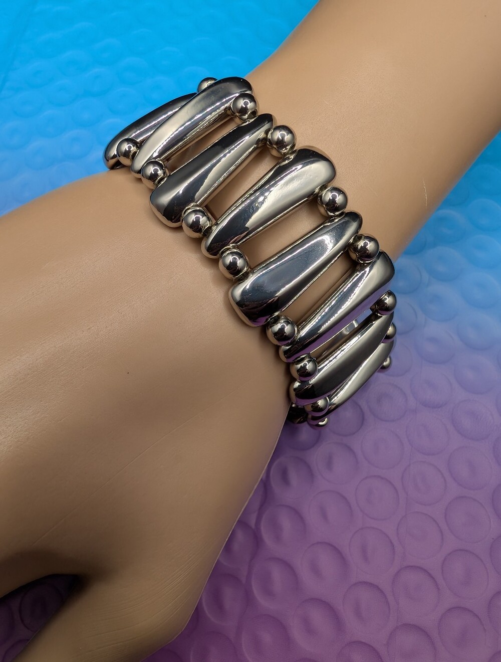 J.Jill Sculpted Metal Stretch Bracelet NWT $39